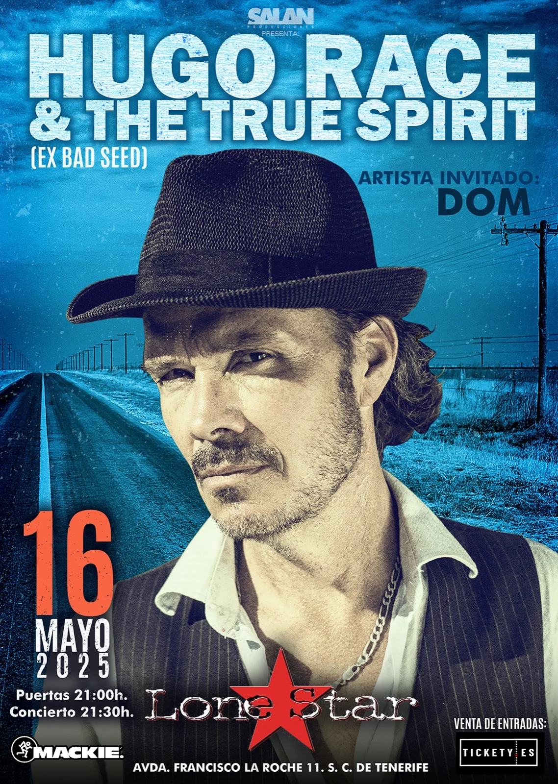 Hugo Race & The True Spirit + DOM, en Lone Star