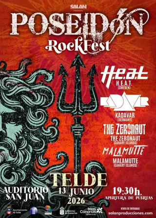 Poseidón Rock Fest 13 junio 2026