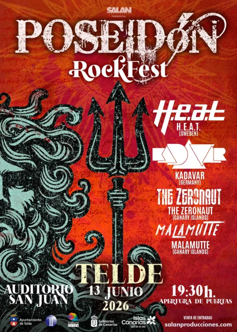 Cartel Poseidón Rock Fest — 13 Junio 2026