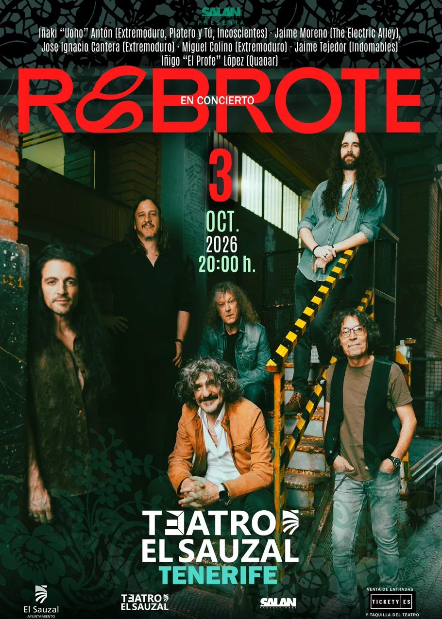 Rebrote en concierto – Teatro El Sauzal, Tenerife. 3 de octubre de 2026